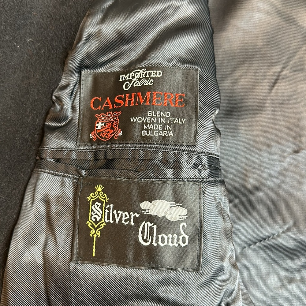 EUC Men’s Silver Cloud Italian/Bulgarian Cashmere Blend Long Casual Overcoat,46L - Picture 13 of 16